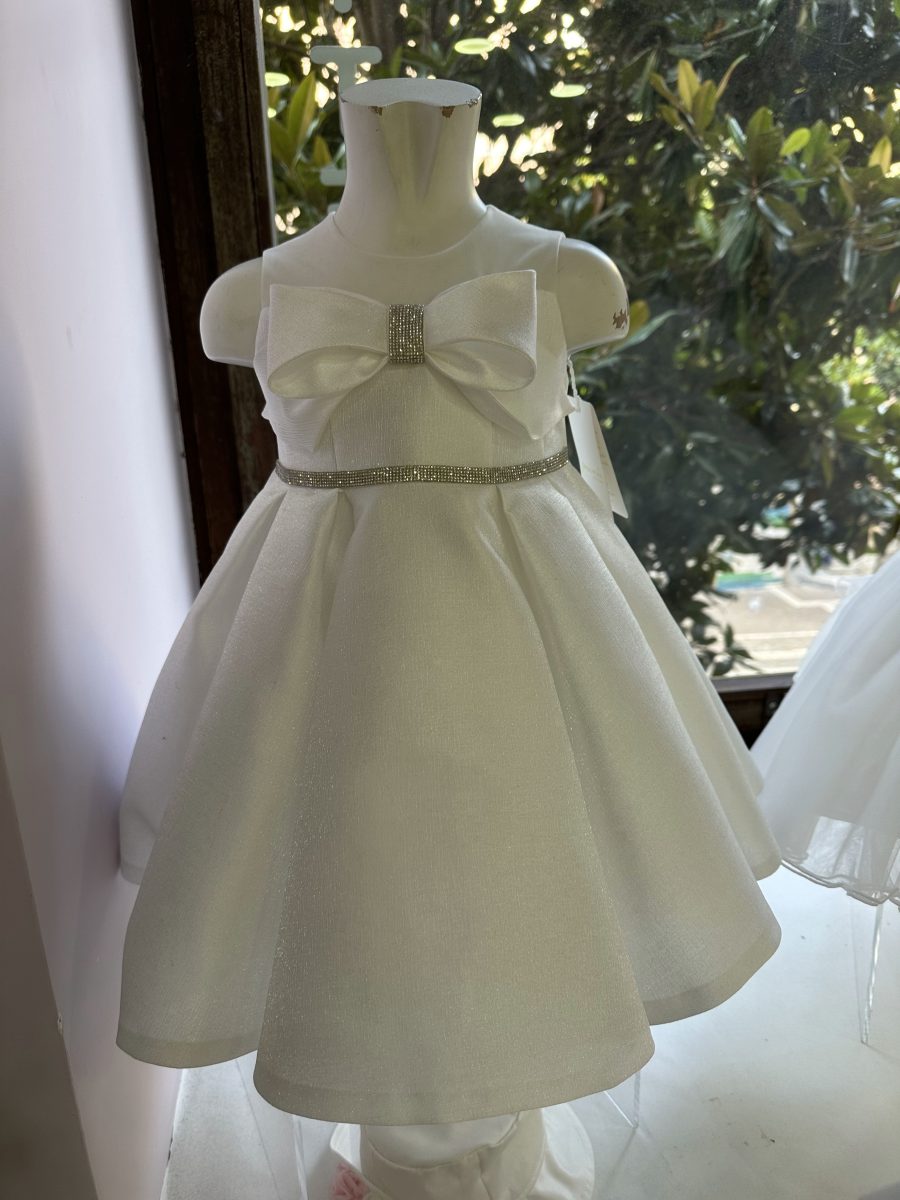 Abito da cerimonia da neonata bianco  lurex Modì